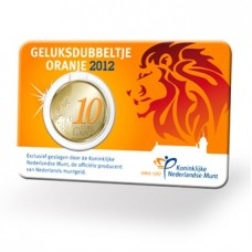 Nederland 10 cent 2012: 'Oranje Geluksdubbeltje' in coincard